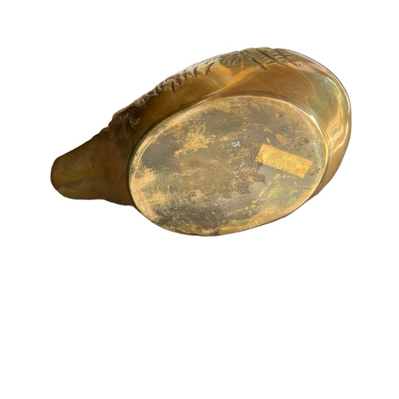 Vintage Brass Mid Century Dove/Pheasant/ Bird Figure Paper Weight 5.5” - Picture 6 of 12